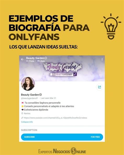 que poner en mi biografia de onlyfans|15 ideas para una biografía de OnlyFans asombrosa